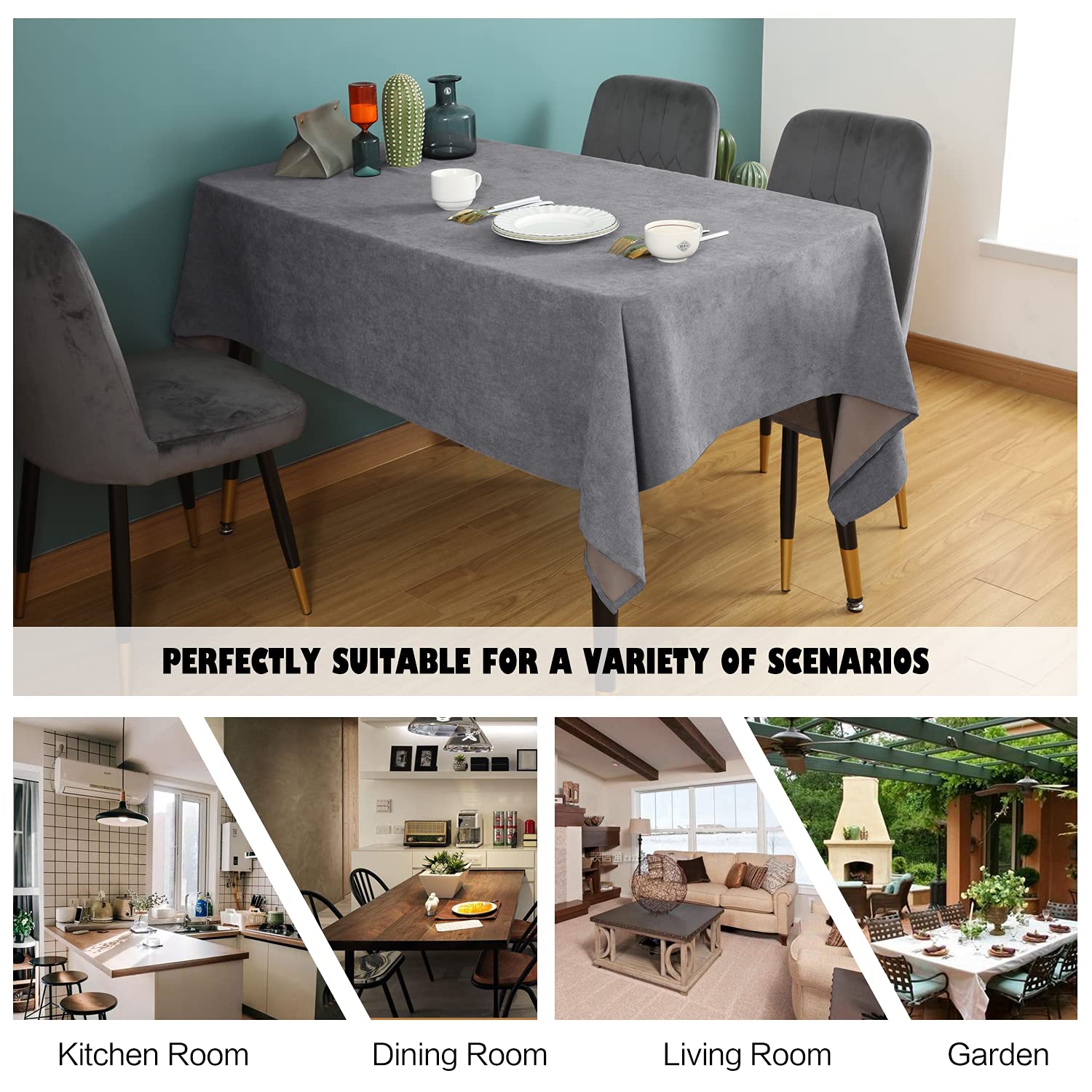 Amazon｜SEASHORE TREE テーブルクロス おしゃれ 140x240cm 類麻 食卓